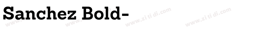 Sanchez Bold字体转换
